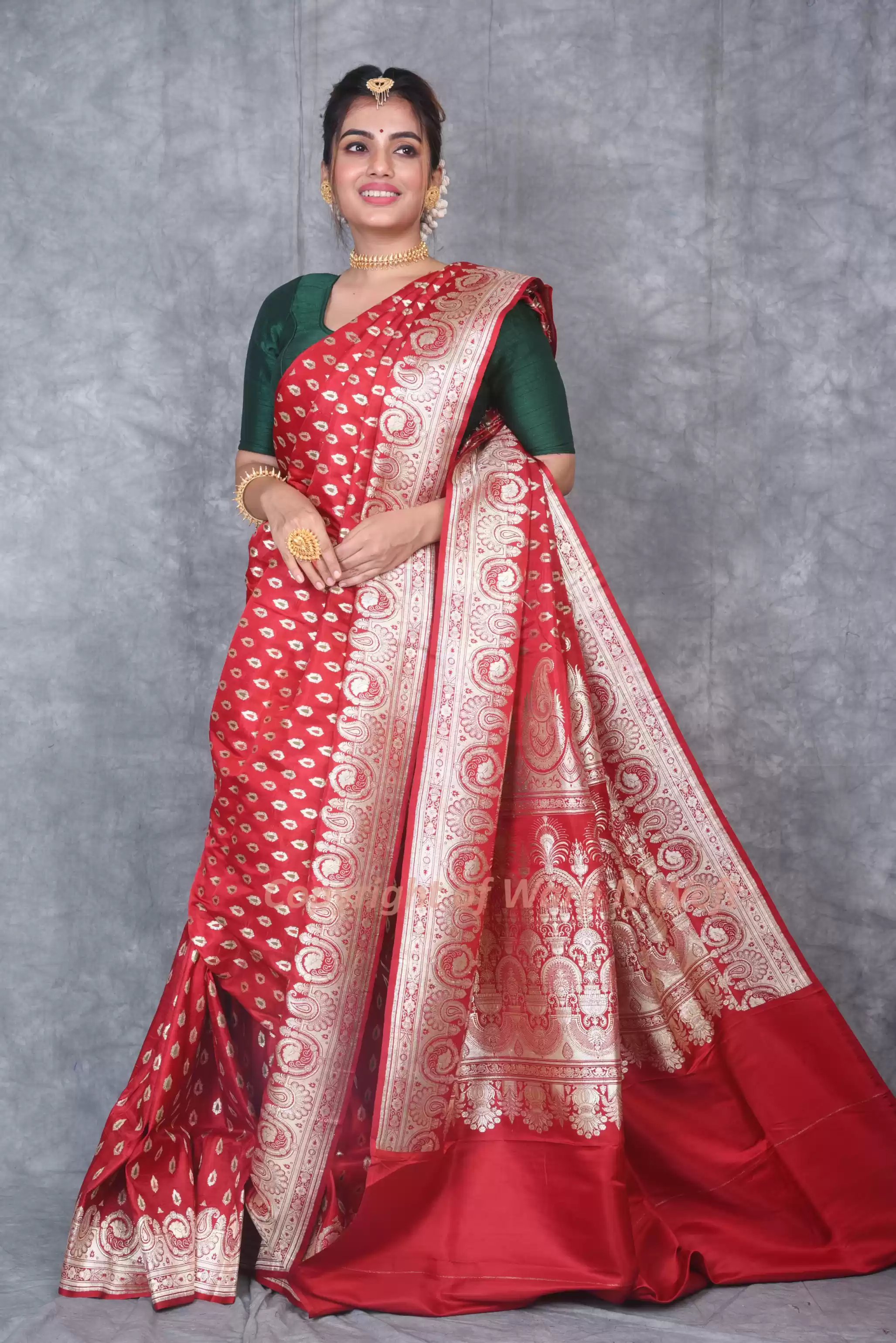 Red Banarasi Silk Saree