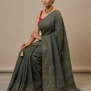 Premium Semi Tussar Silk Saree with Matching Blouse Piece