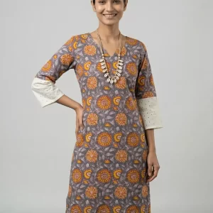 Classic Everyday Floral Cotton Kurti