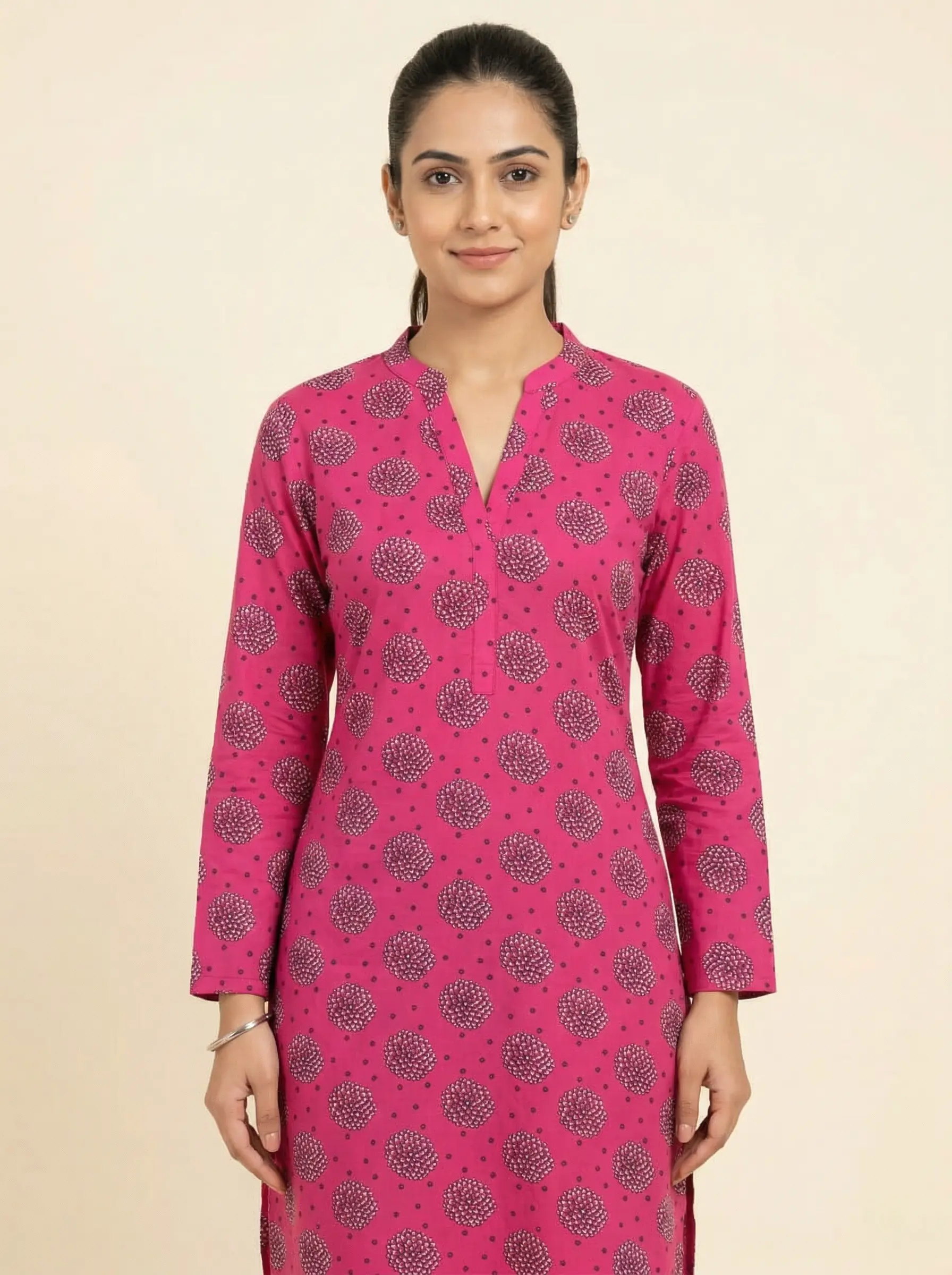 Women’s Floral Elegance Daily Wear Cotton Kurti