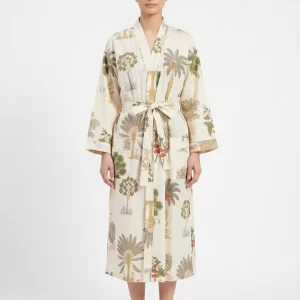 Pure Cotton Printed Bathrobe