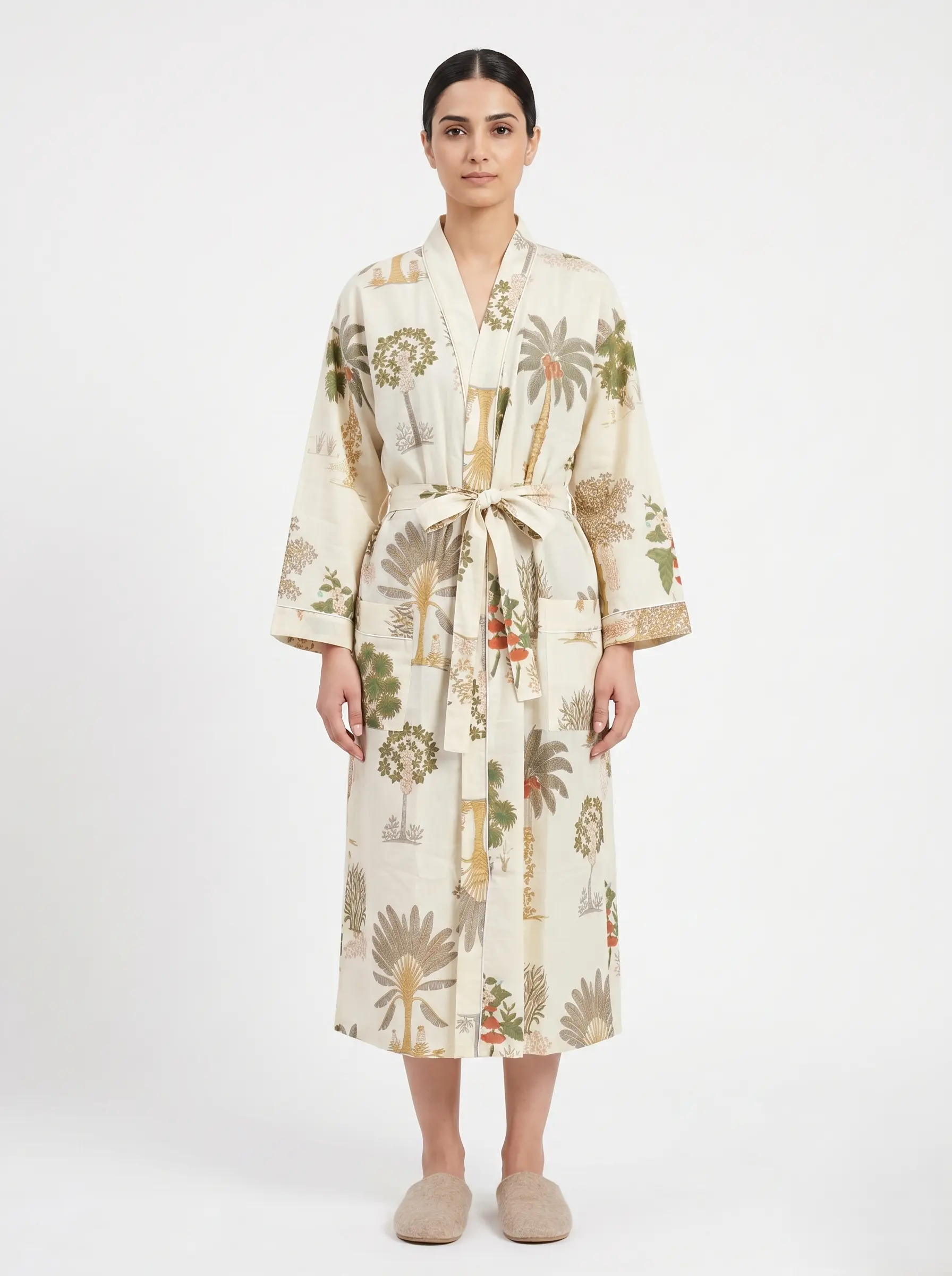 Pure Cotton Printed Bathrobe