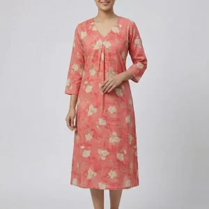 Women’s Floral Elegance Daily Wear Cotton Kurti