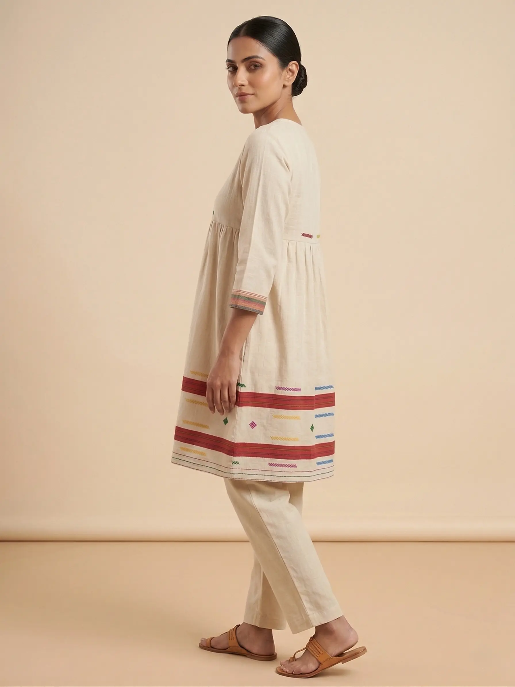 Elegant Ajrakh Bloom Pure Cotton Short Top for Women - Image 3
