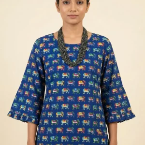 Graceful Bloom Floral Cotton Kurti