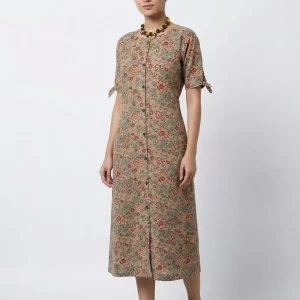 Women’s Everyday Floral Print U-Neck Kurti
