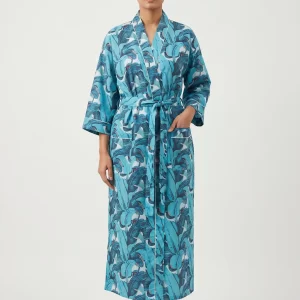 Handcrafted Cotton Block Print Bathrobe