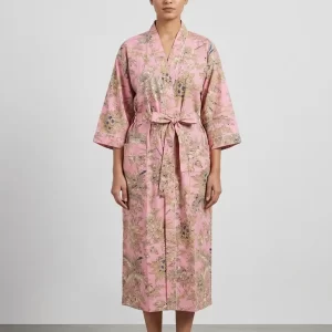 Luxury Cotton Block Print Bathrobe