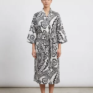 Soft Cotton Block Print Bathrobe