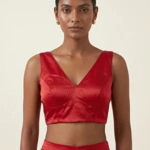 Elegant Cotton V-Neck Blouse