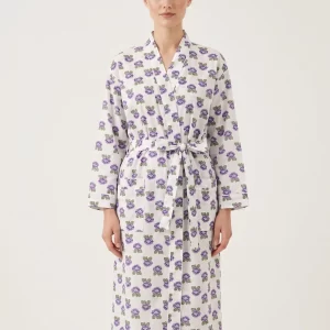 Resort Ease Cotton Block Print Bathrobe