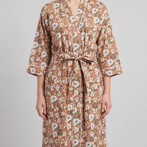 Everyday Nest Cotton Block Print Bathrobe