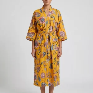 Signature Cotton Block Print Bathrobe