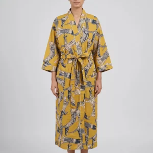 Everyday Indulgence Cotton Block Print Bathrobe