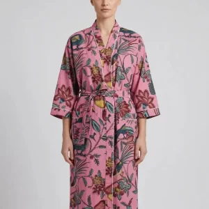 Cozy Cotton Block Print Bathrobe