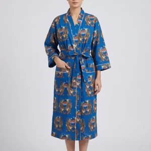 Everyday Cotton Block Print Bathrobe