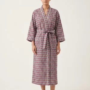 Breezy Cotton Block Print Bathrobe