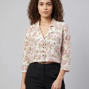 Trendy Printed Cotton Crop Top for Women