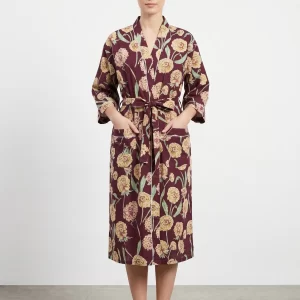 Whisper Soft Cotton Block Print Bathrobe