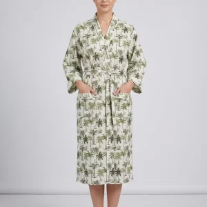 Soft Indulgence Cotton Block Print Bathrobe