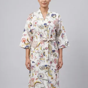 Timeless Cotton Block Print Bathrobe