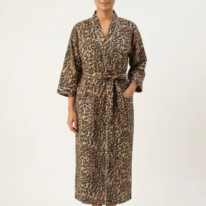 Elevated Ease Cotton Block Print Bathrobe