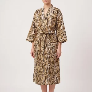 Pure Comfort Cotton Block Print Bathrobe