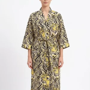 Soft Indulgence Cotton Block Print Bathrobe