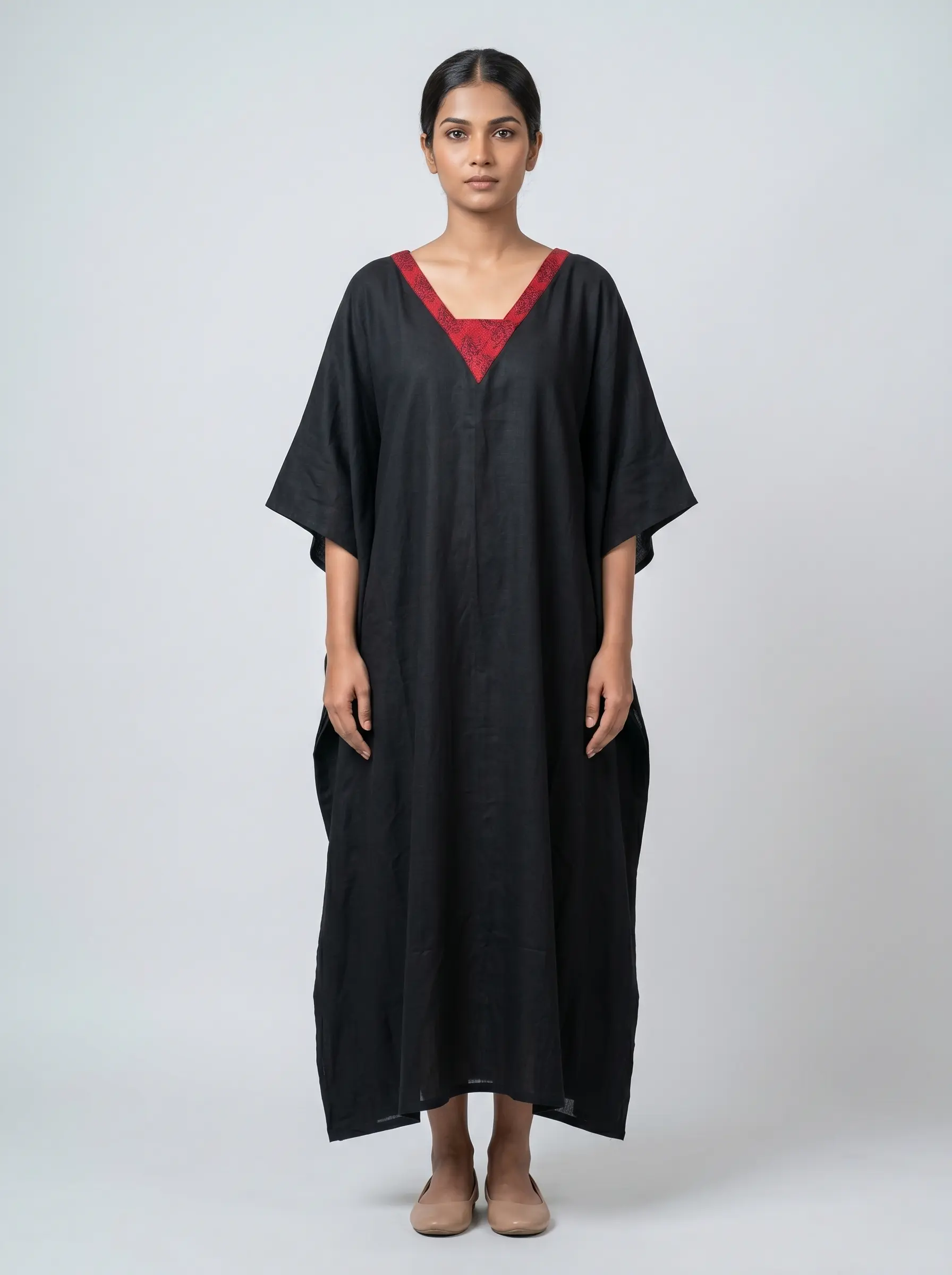 Classic Black Kaftan Dress for Women