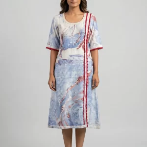 Elegant Linen Digital Print Kurti