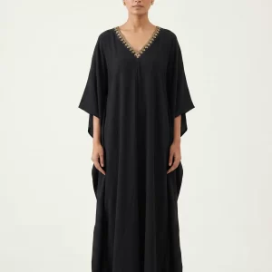Elegant Black Maxi Kaftan Dress for Women