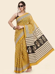 Elegant Printed Malmal Cotton Saree for Women