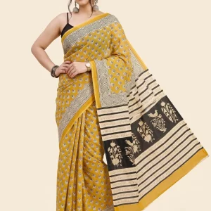 Elegant Printed Malmal Cotton Saree for Women