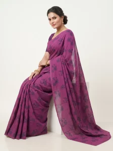 Quirky Handblock Cotton Saree