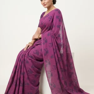Quirky Handblock Cotton Saree