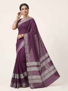 Dhanekhali Tant – All-Over Mirror Work Saree