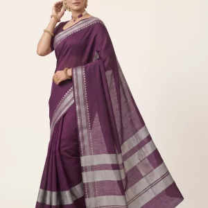 Dhanekhali Tant – All-Over Mirror Work Saree